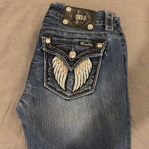 Miss Me Women's Denim skinny  Jeans with Wing Details